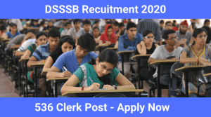 DSSSB-Recuitment-2020- clerk post